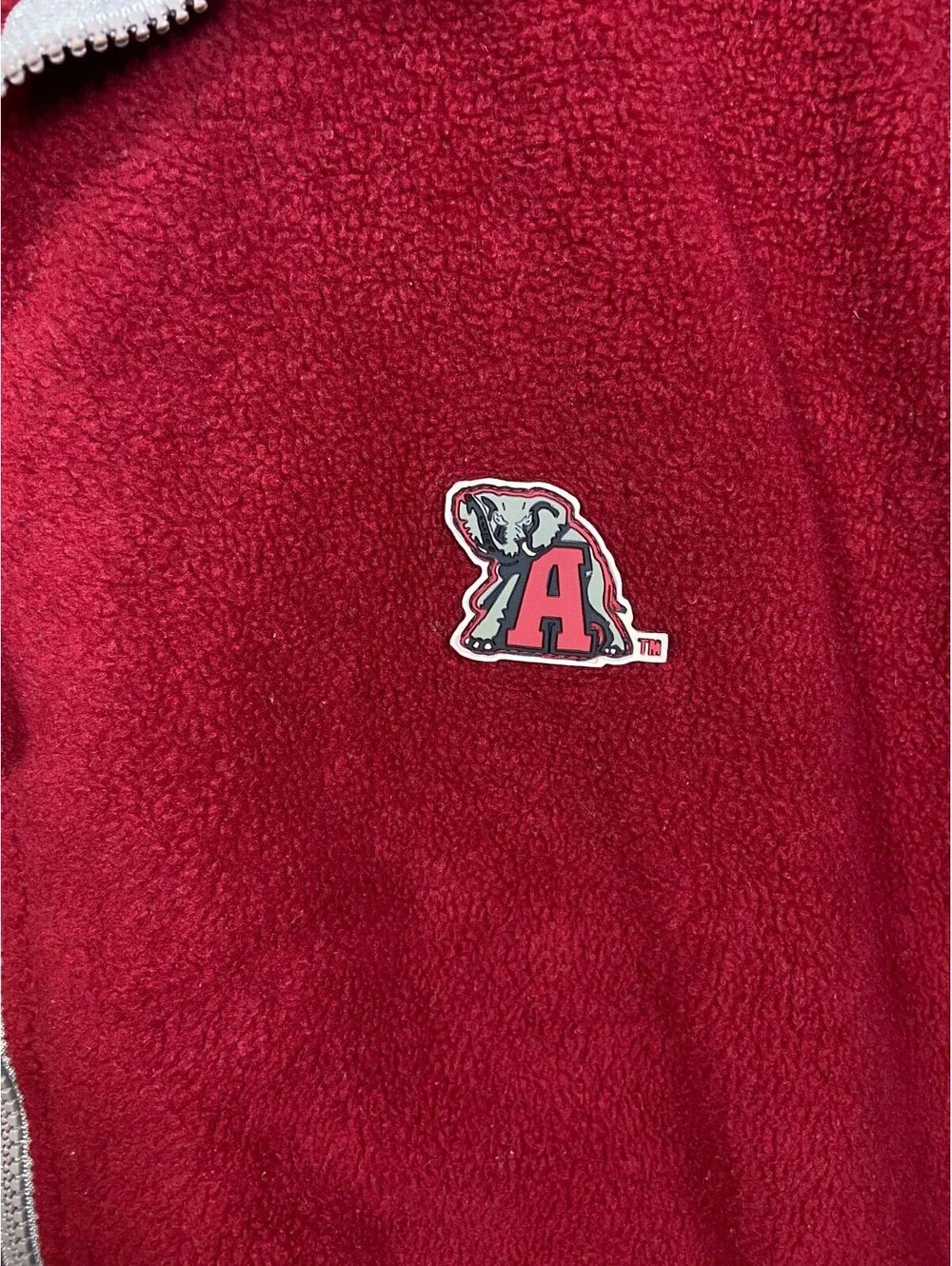 Red Oak Men XL Zip Vest Alabama Crimson Tide Big AL Elephant Fleece Roll Tide!!!
